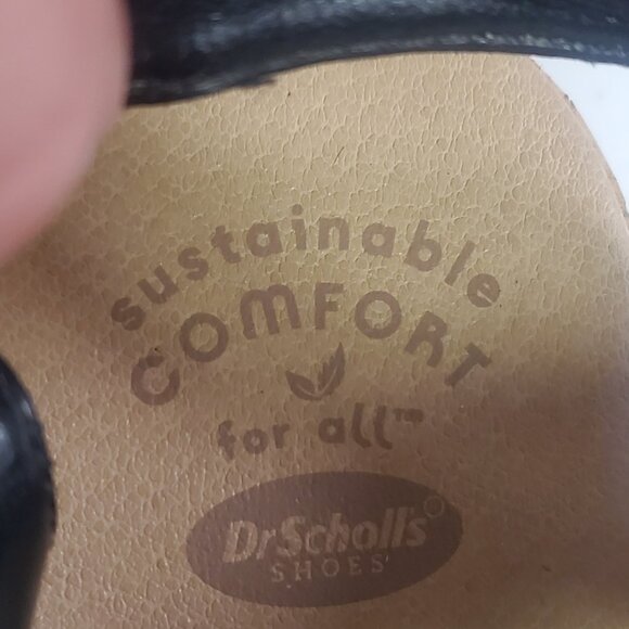 Dr Scholls Womens Only You Strappy Wedge Sandals Size 10 Black Comfort Summer - Picture 9 of 15